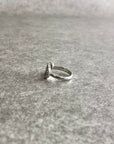 Christian D1OR CD Logo Motif Rhinestone Ring Silver PETIT CD Vintage di6pz4