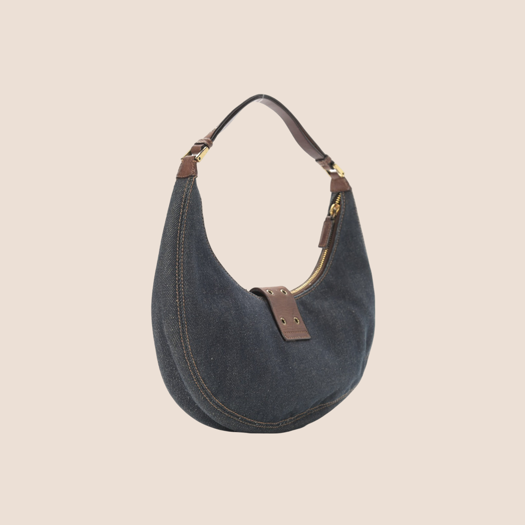 CHRISTIAN D1OR 2003 DENIM STREET CHIC HOBO BAG