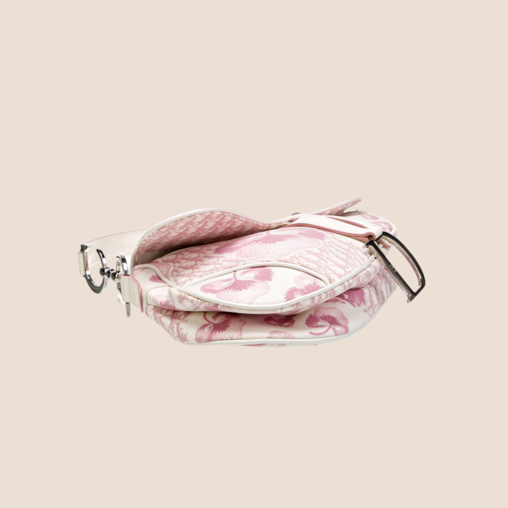 CHRISTIAN D1OR 2004 GIRLY PINK CHERRY BLOSSOM SADDLE BAG