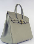 HMS Birkin 35cm Togo Leather Handbags Dark Grey Golden