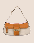 CHRISTIAN D1OR BROWN & CREAM STREET CHIC COLUMBUS BAG