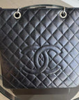 *Rare XL Size* CH PST Petite Shopping Tote - XL Caviar Large Quilted Black Gold Hardware Series 16