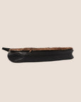 CHRISTIAN D1OR BLACK & BROWN COW PRINT MALICE SHOULDER BAG