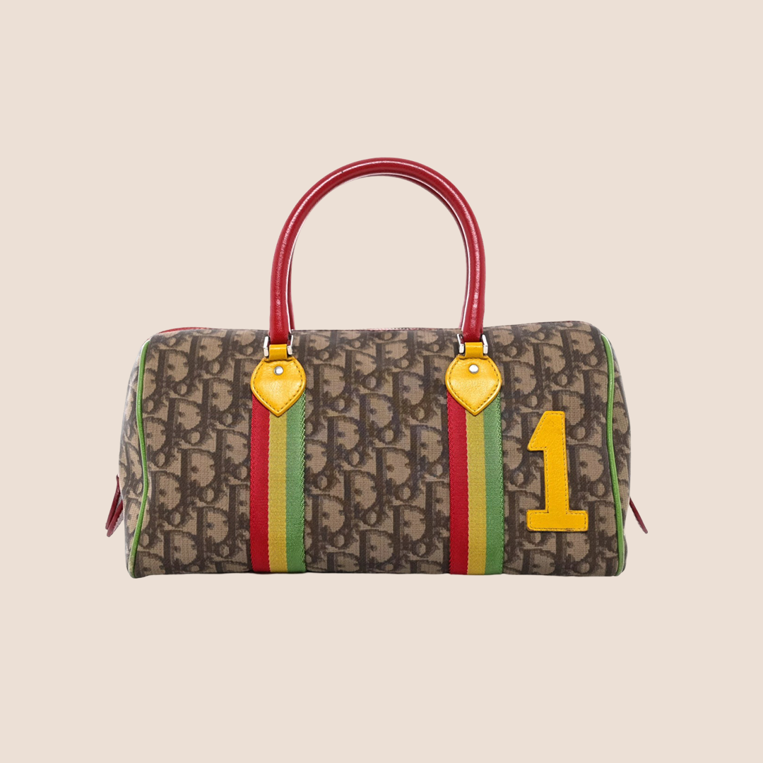 CHRISTIAN D1OR 2004 TROTTER RASTA BOSTON BAG