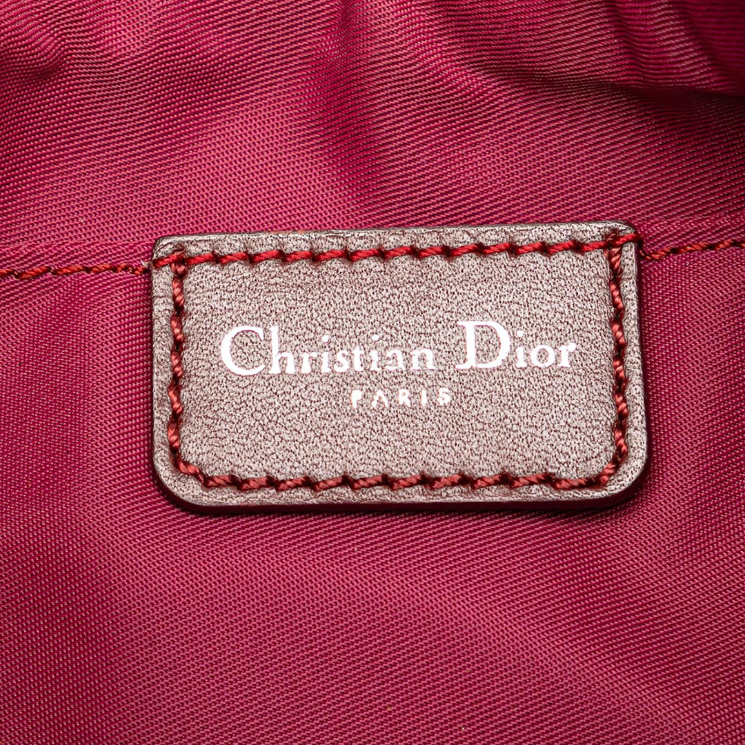 CHRISTIAN DIO BURGUNDY D1ORISSIMO TROTTER SHOULDER BAG