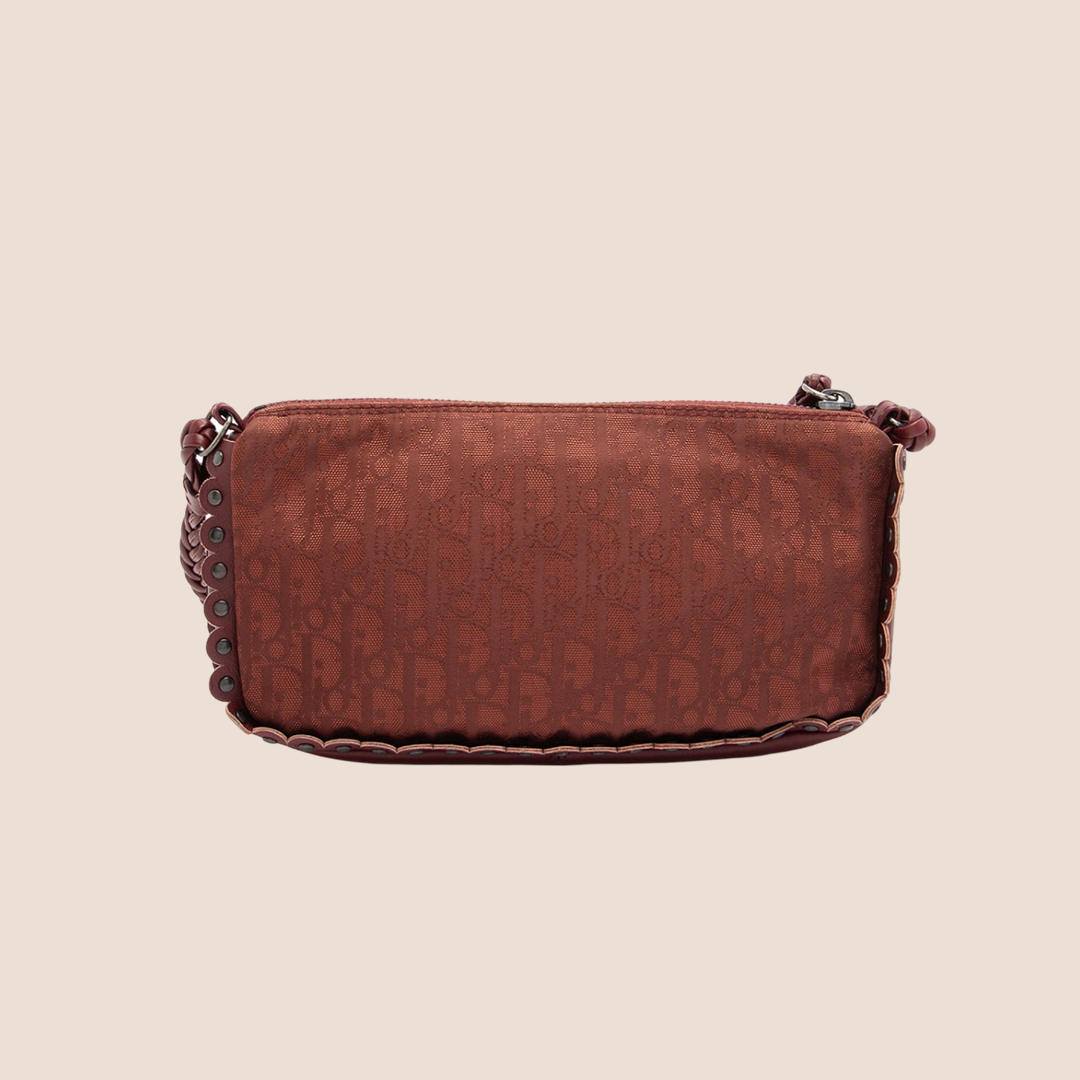 CHRISTIAN D1OR BURGUNDY D1ORISSIMO CROSSBODY BAG