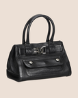CHRISTIAN D1OR BLACK LEATHER FLIGHT TOTE BAG