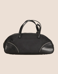 CHRISTIAN D1OR BLACK NYLON ZIPPER BOW DETAIL HANDBAG