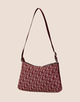 CHRISTIAN DIO BURGUNDY D1ORISSIMO TROTTER SHOULDER BAG