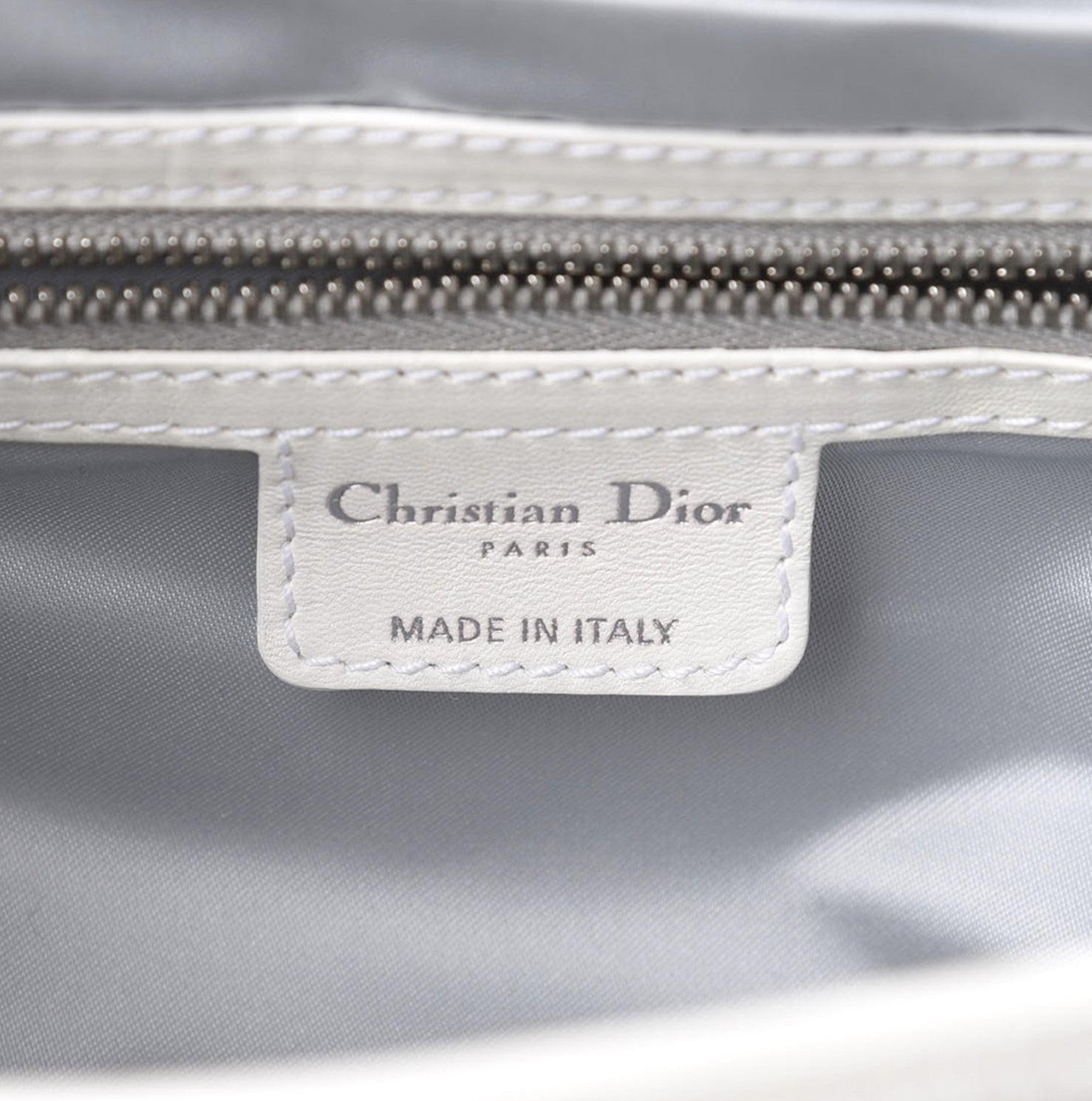 CHRISTIAN D1OR 2007 WHITE &amp; GREY ROMANTIQUE TROTTER HANDBAG
