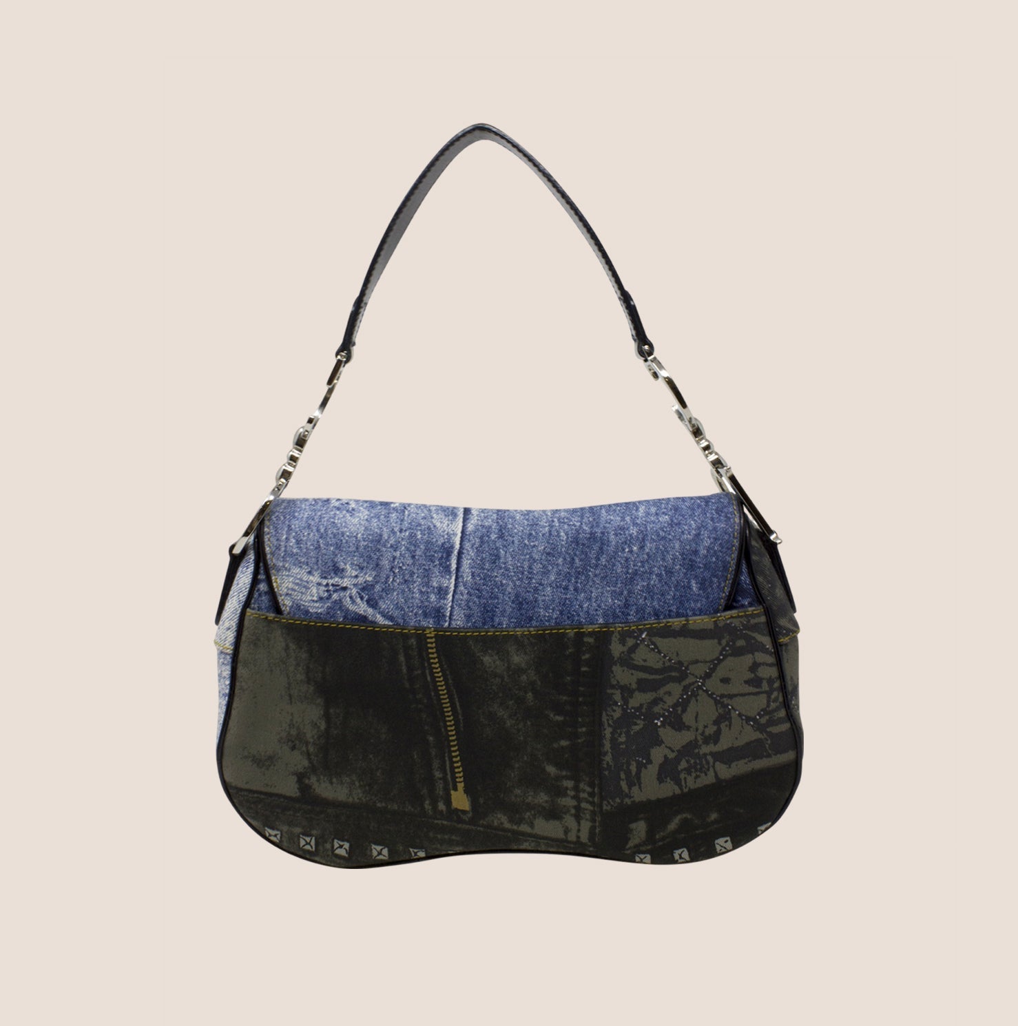 CHRISTIAN D1OR 2001 SPEEDWAY DENIM SADDLE BAG