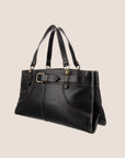 CHRISTIAN D1OR BLACK LEATHER BELTED EVERYDAY BAG