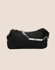 CHRISTIAN D1OR 2003 RHINESTONE EMBELLISHED BLACK CANVAS HARDCORE CROSSBODY BAG