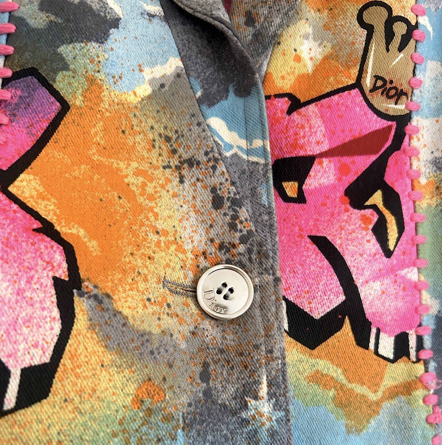 CHRISTIAN D1OR 2004 "D1OR KAOS" GRAFFITI PRINT BLAZER