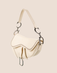 CHRISTIAN D1OR 2001 CREAM LEATHER SADDLE BAG