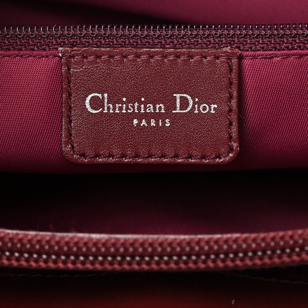 CHRISTIAN D1OR BURGUNDY TROTTER BELTED JEANS EVERYDAY BAG
