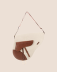 CHRISTIAN D1OR 2002 NATURAL BEIGE & BROWN SADDLE BAG