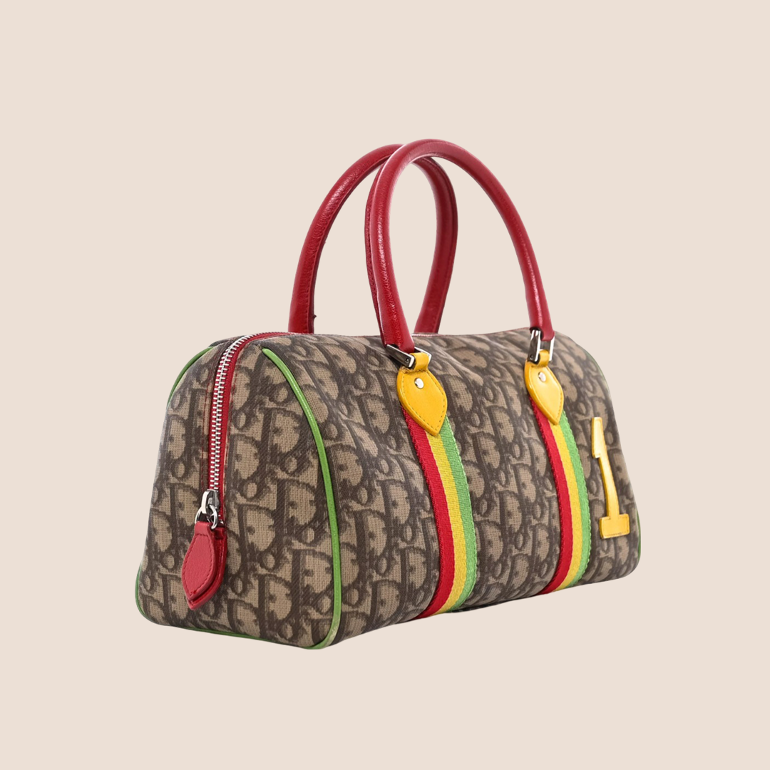 CHRISTIAN D1OR 2004 TROTTER RASTA BOSTON BAG