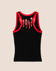 CHRISTIAN D1OR 2002 BLACK & RED GOTHIC LOGO TOP