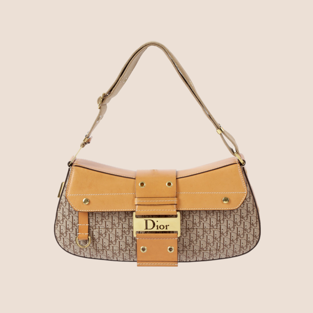 CHRISTIAN D1OR BEIGE D1ORISSIMO STREET CHIC COLUMBUS BAG