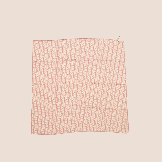 CHRISTIAN D1OR 2004 GIRLY RHINESTONE PINK TROTTER SCARF
