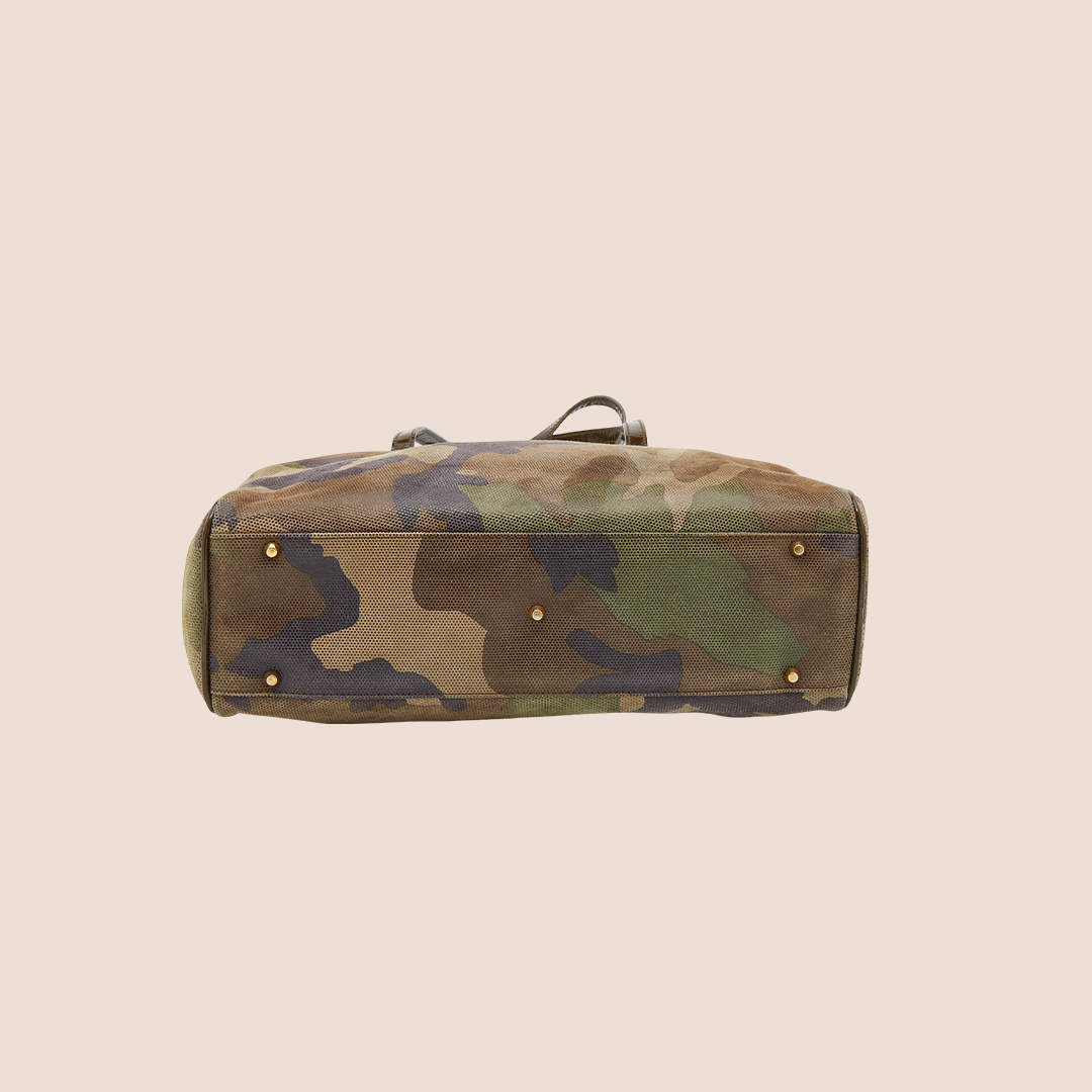 CHRISTIAN D1OR 2000 CAMOUFLAGE PRINT SATCHEL