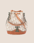 CHRISTIAN D1OR 2007 BEIGE & KHAKI ROMANTIQUE BUCKET BAG