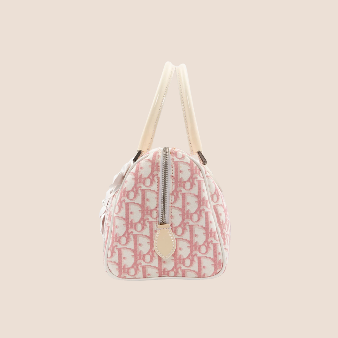 CHRISTIAN D1OR 2004 PINK TROTTER GIRLY BOSTON BAG
