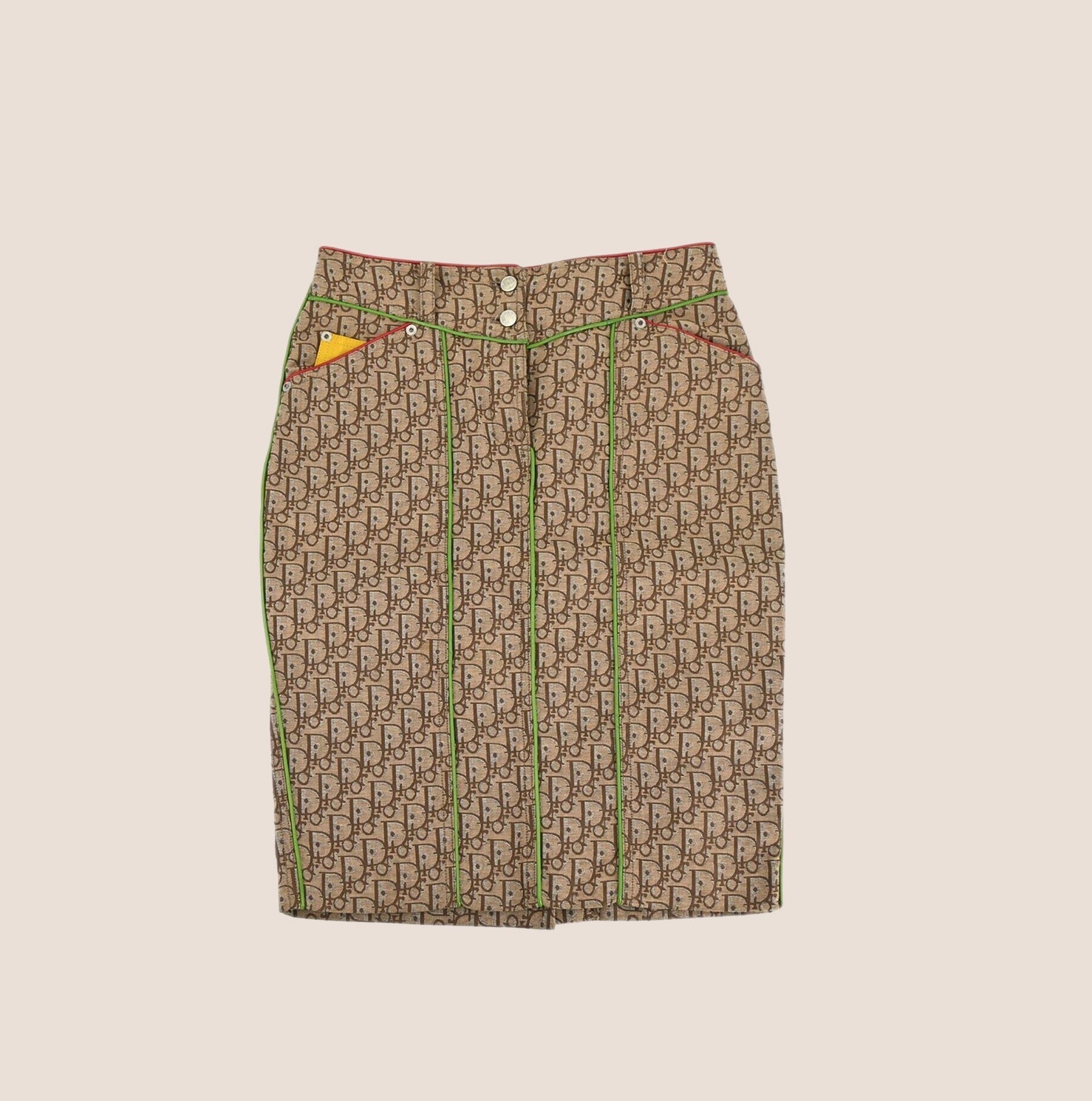 CHRISTIAN D1OR 2004 RASTA MIDI SKIRT
