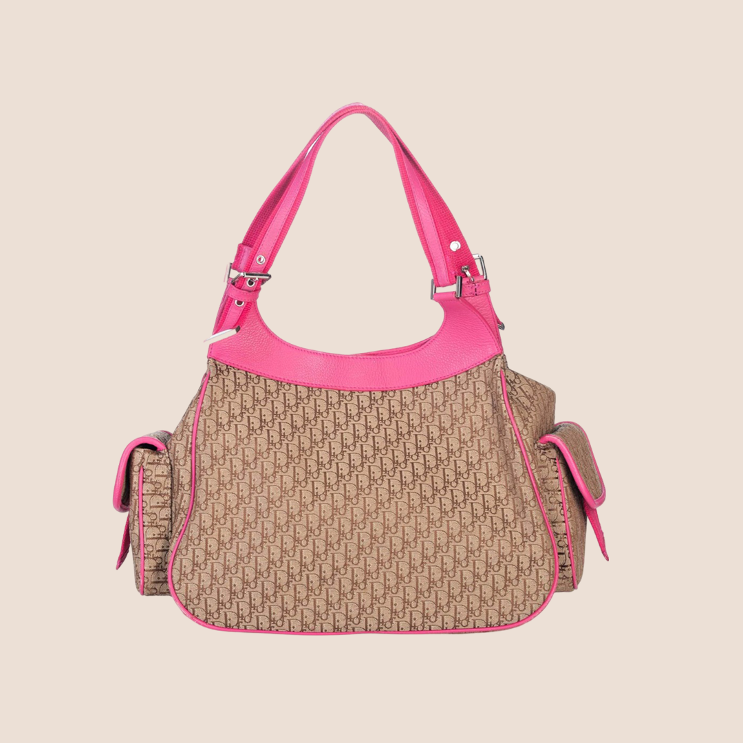 CHRISTIAN D1OR 2005 FUCHSIA PINK MULTIPOCKET D1ORISSIMO SHOULDER BAG