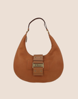 CHRISTIAN D1OR 2003 BROWN LEATHER STREET CHIC HALF MOON HOBO BAG