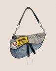 CHRISTIAN D1OR 2001 DENIM "MISS D1ORELLA" SADDLE BAG