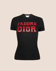 CHRISTIAN D1OR "J'ADORE D1OR" METAL LOGO T-SHIRT