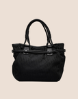CHRISTIAN D1OR BLACK D1ORISSIMO CANVAS BOW SATCHEL