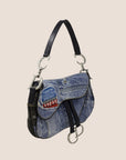 CHRISTIAN D1OR 2001 SPEEDWAY DENIM SADDLE BAG