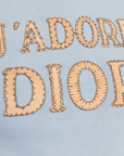 CHRISTIAN D1OR BLUE "J'ADORE D1OR" PATCH LOGO T-SHIRT