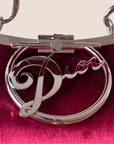 CHRISTIAN D1OR 2000s RED VELVET DIVA BAG