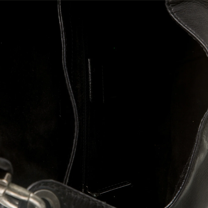 CHRISTIAN D1OR 2006 BLACK SUEDE REBELLE BAG