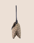 FNDI 2000 BROWN ZUCCHINO CANVAS DOUBLE FLAP BAG