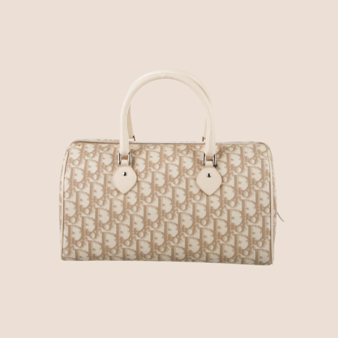 CHRISTIAN D1OR 2005 D1ORISSIMO FLORAL EMBROIDERED BOSTON BAG
