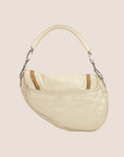 CHRISTIAN D1OR 2007 BEIGE LEATHER GAUCHO SADDLE BAG