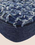 CHRISTIAN D1OR BLUE TEXTURED DENIM MALICE BAG