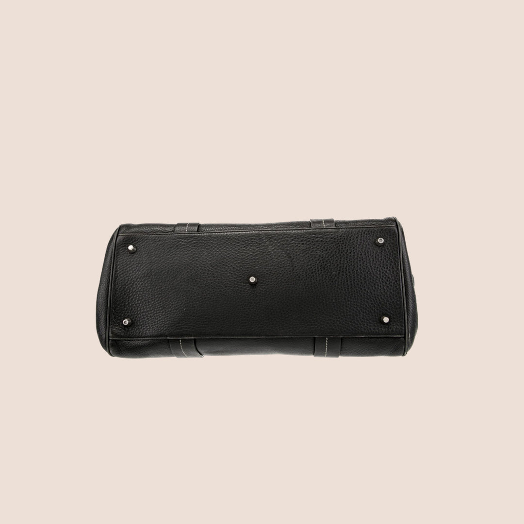 CHRISTIAN D1OR 2005 BLACK LEATHER FRAME BAG