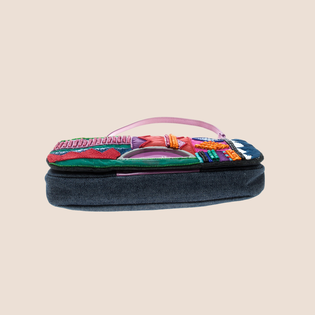 CHRISTIAN D1OR BEADED MULTICOLOUR MALICE SHOULDER BAG