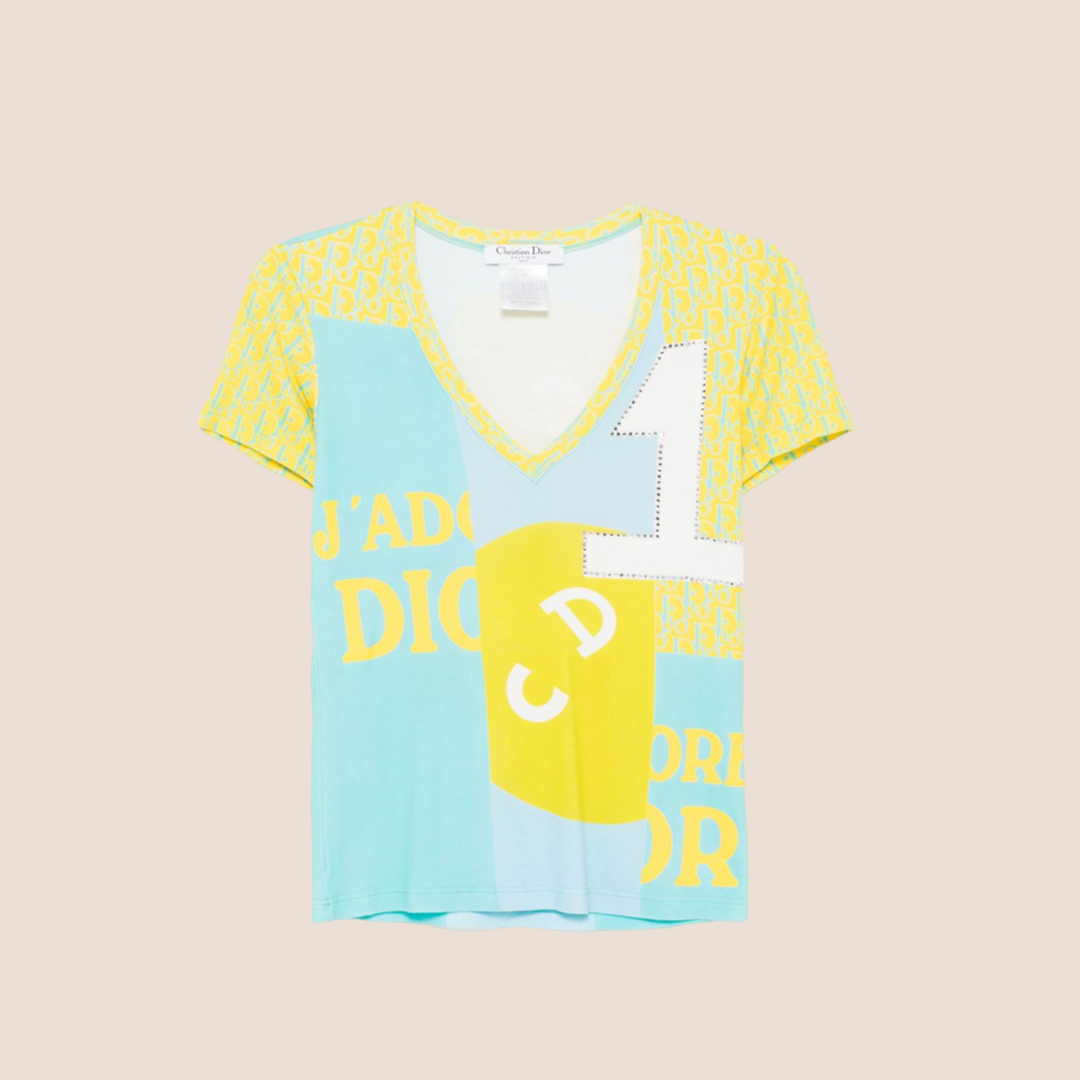 CHRISTIAN D1OR 2005 MULTICOLOR PRINTED T-SHIRT