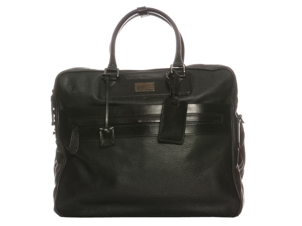 BBERRY Black Leather Suitcase