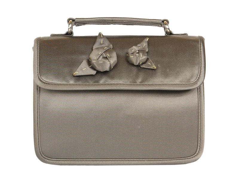 PRD Gray Satin Evening Bag