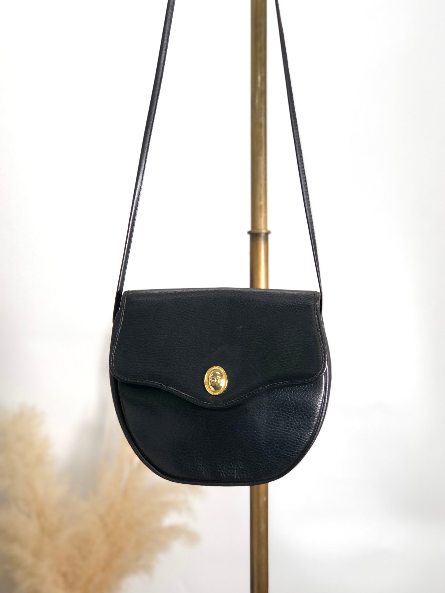 Christian D1OR  Shoulder bag Black Vintage tzdbkd