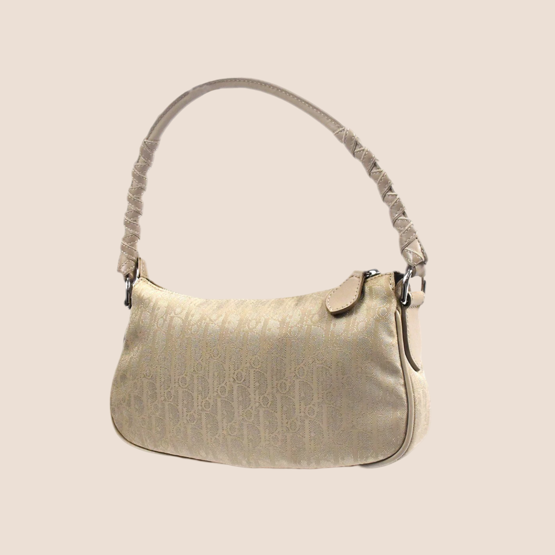 CHRISTIAN D1OR 2006 BEIGE LOVELY D1ORISSIMO CHARM SHOULDER BAG