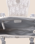 CHRISTIAN D1OR 2007 GREY & WHITE ROMANTIQUE TROTTER HANDBAG